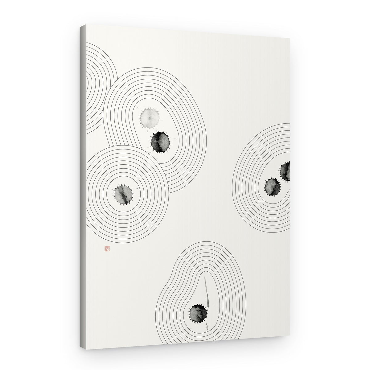 Zen Ink Ripples – Canvas Print