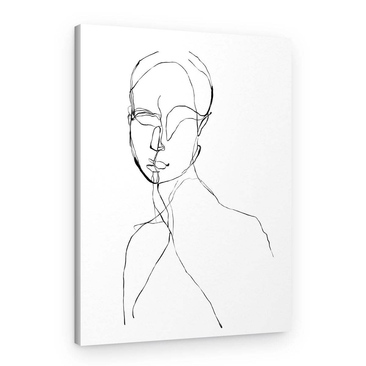 Elegant Line Portrait – Canvas Print