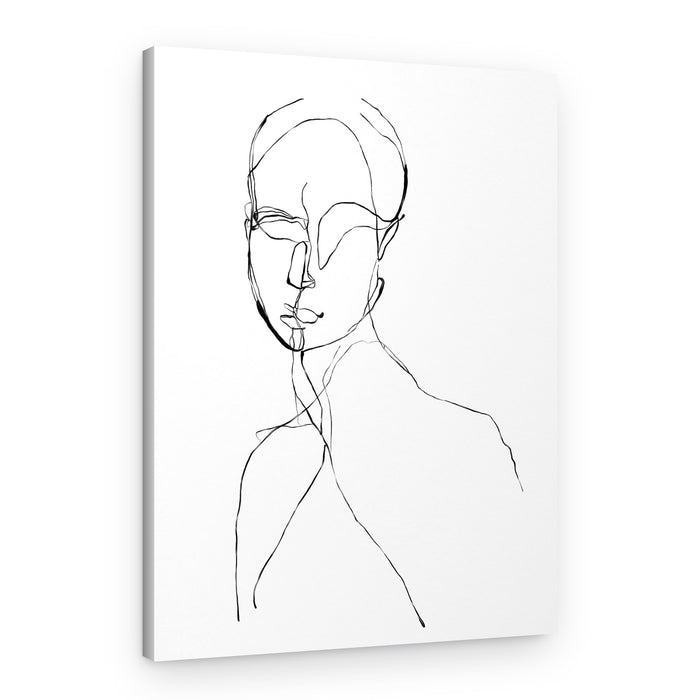 Elegant Line Portrait – Canvas Print