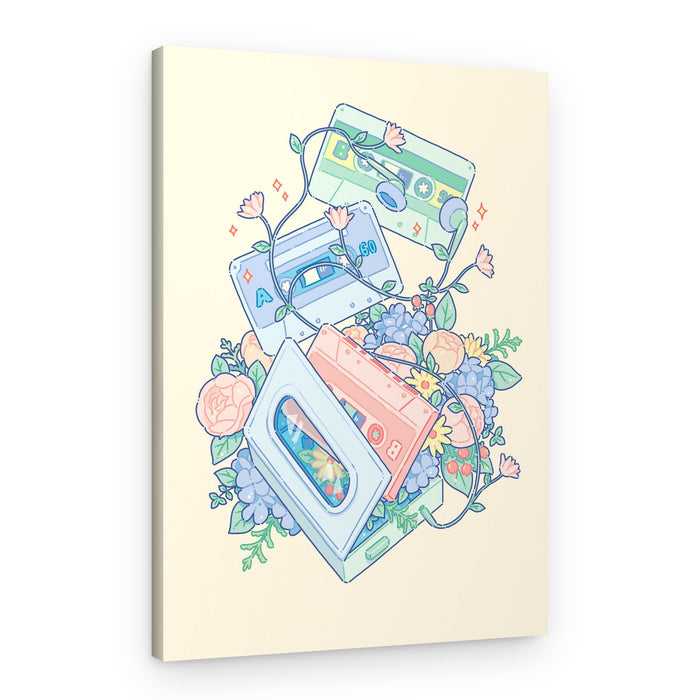Sweet Cassette Garden – Canvas Print