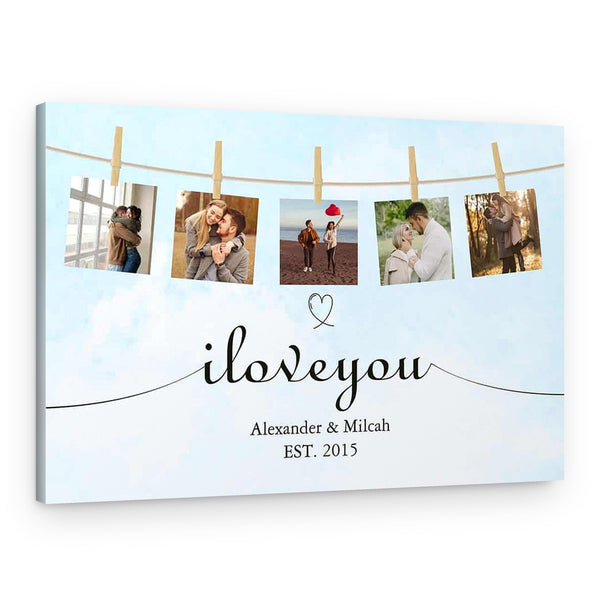 I Love You Photo Collage Canvas Print