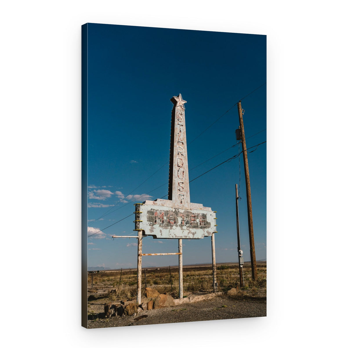 Vintage Stardust Motel Sign – Canvas Print