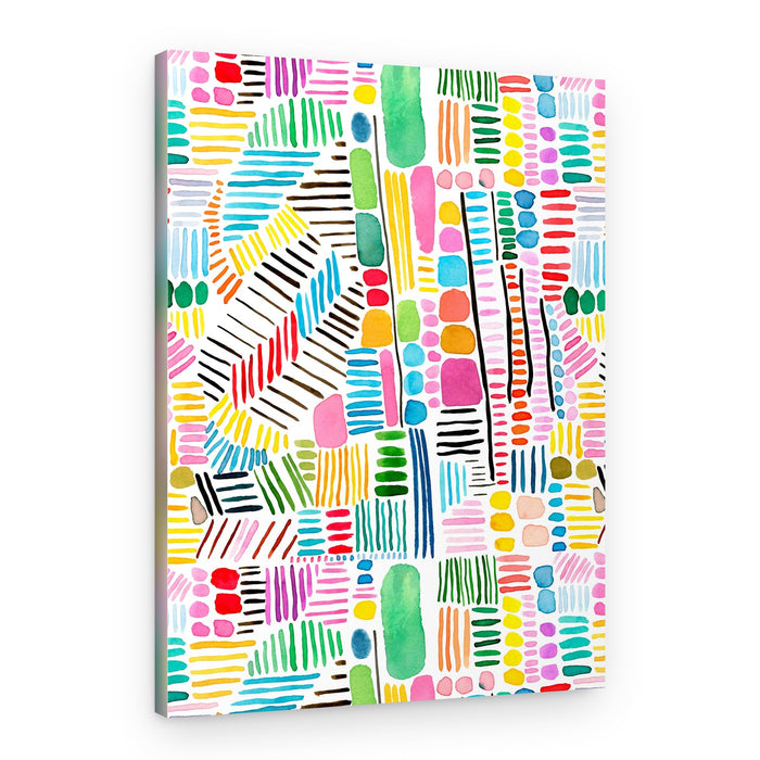 Vibrant Line Pattern – Canvas Print