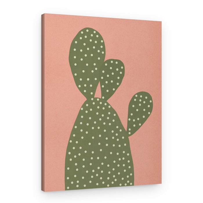 Modern Pink Cactus – Canvas Print