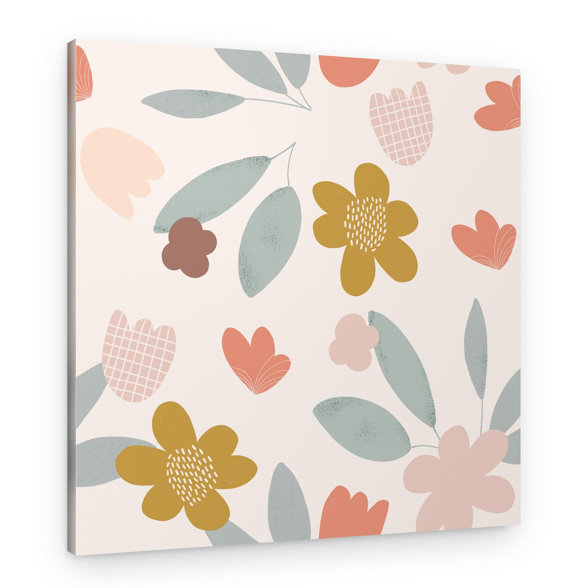 Boho Floral Pattern – Canvas Print