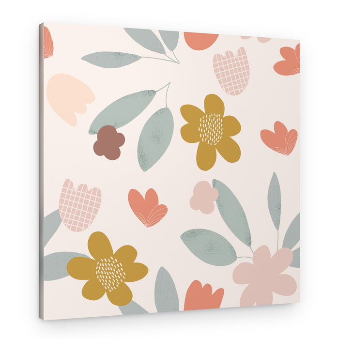 Boho Floral Pattern – Canvas Print