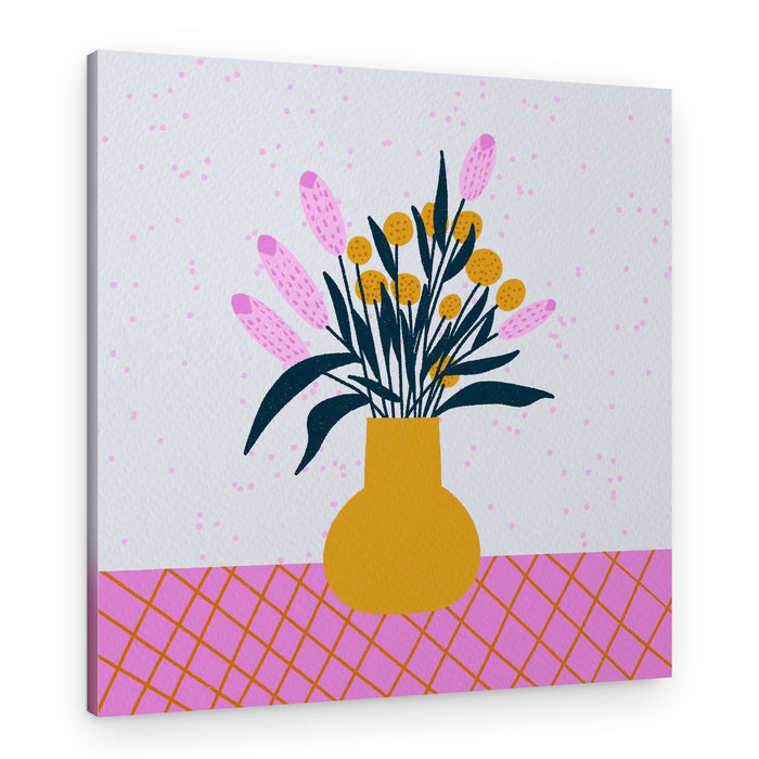 Happy Floral Vase – Canvas Print