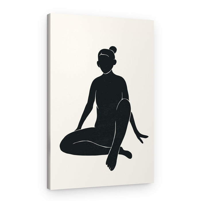 Serene Woman Silhouette – Canvas Print