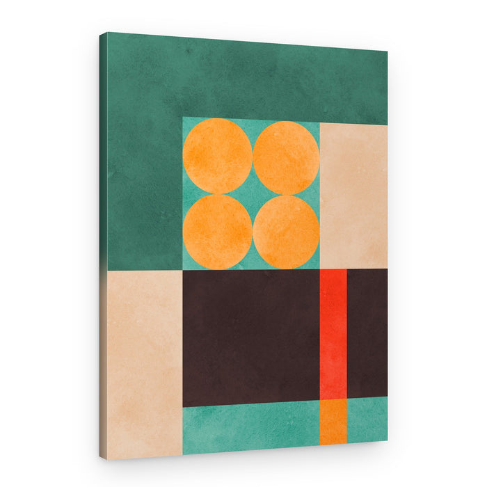 Modern Color Block Geometry – Canvas Print