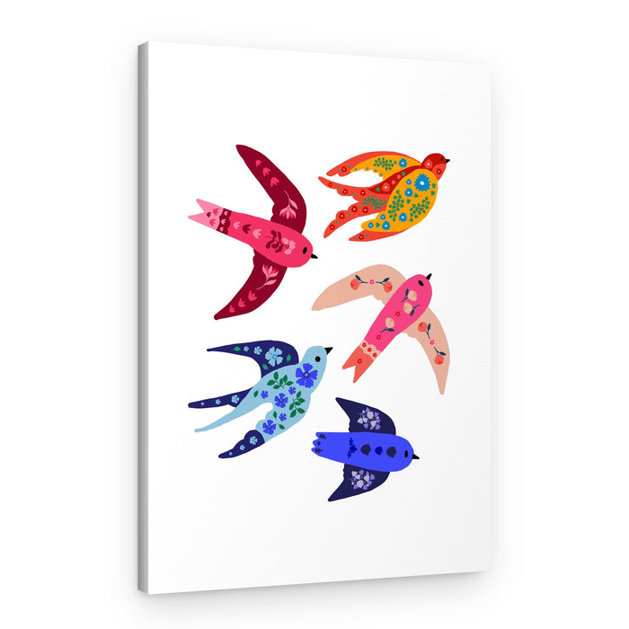 Whimsical birds – Canvas Print