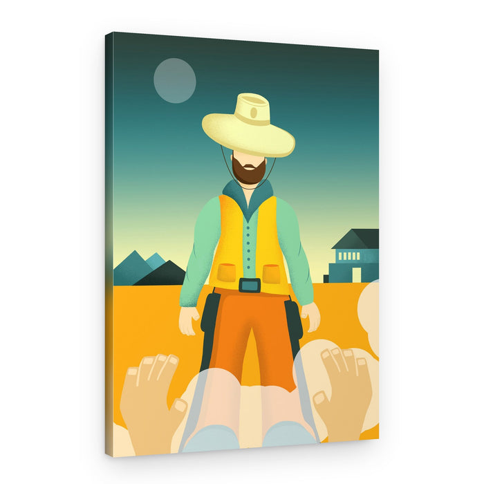 Cowboy Desert Vista – Canvas Print