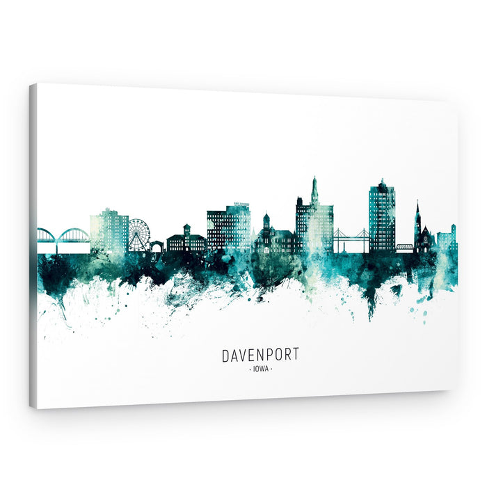 Davenport Iowa Skyline – Canvas Print