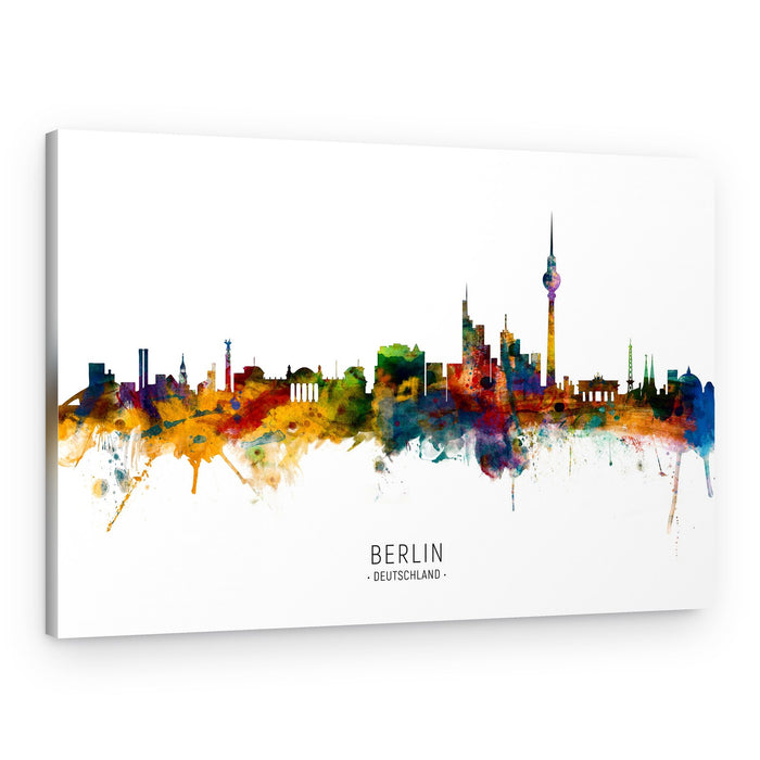 Colorful Berlin Skyline – Canvas Print