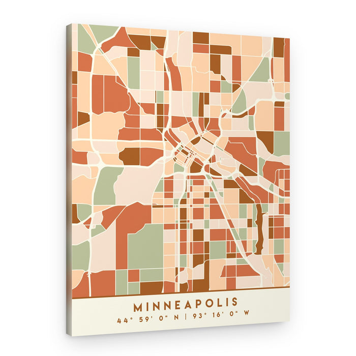 Abstract Minneapolis Grid – Canvas Print