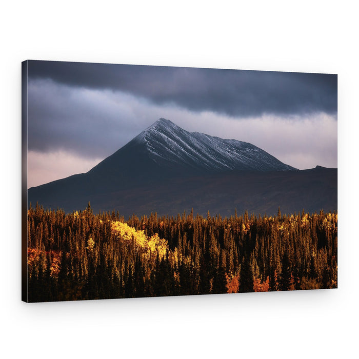 Snow Capped Autumn Peak – Canvas Print