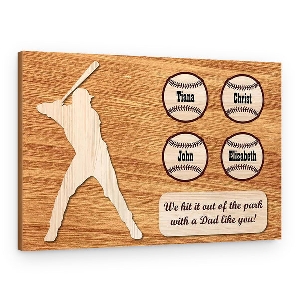 Baseball Gifts For Dad Custom Canvas Print