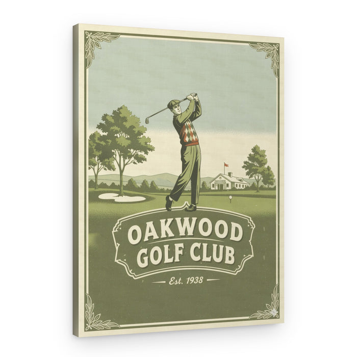 Classic Golf Club Swing – Canvas Print