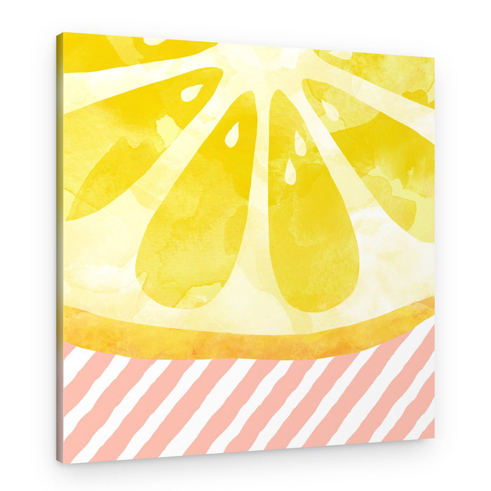 Fresh Citrus Stripes – Canvas Print