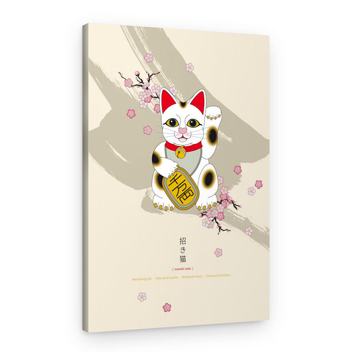 Maneki Neko Lucky Cat – Canvas Print