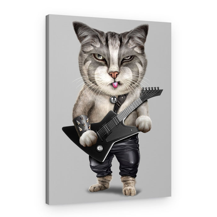 Sassy Rocker Cat – Canvas Print