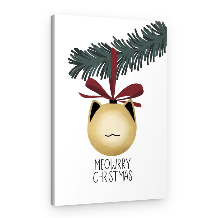 Meowrry Christmas Cat – Canvas Print