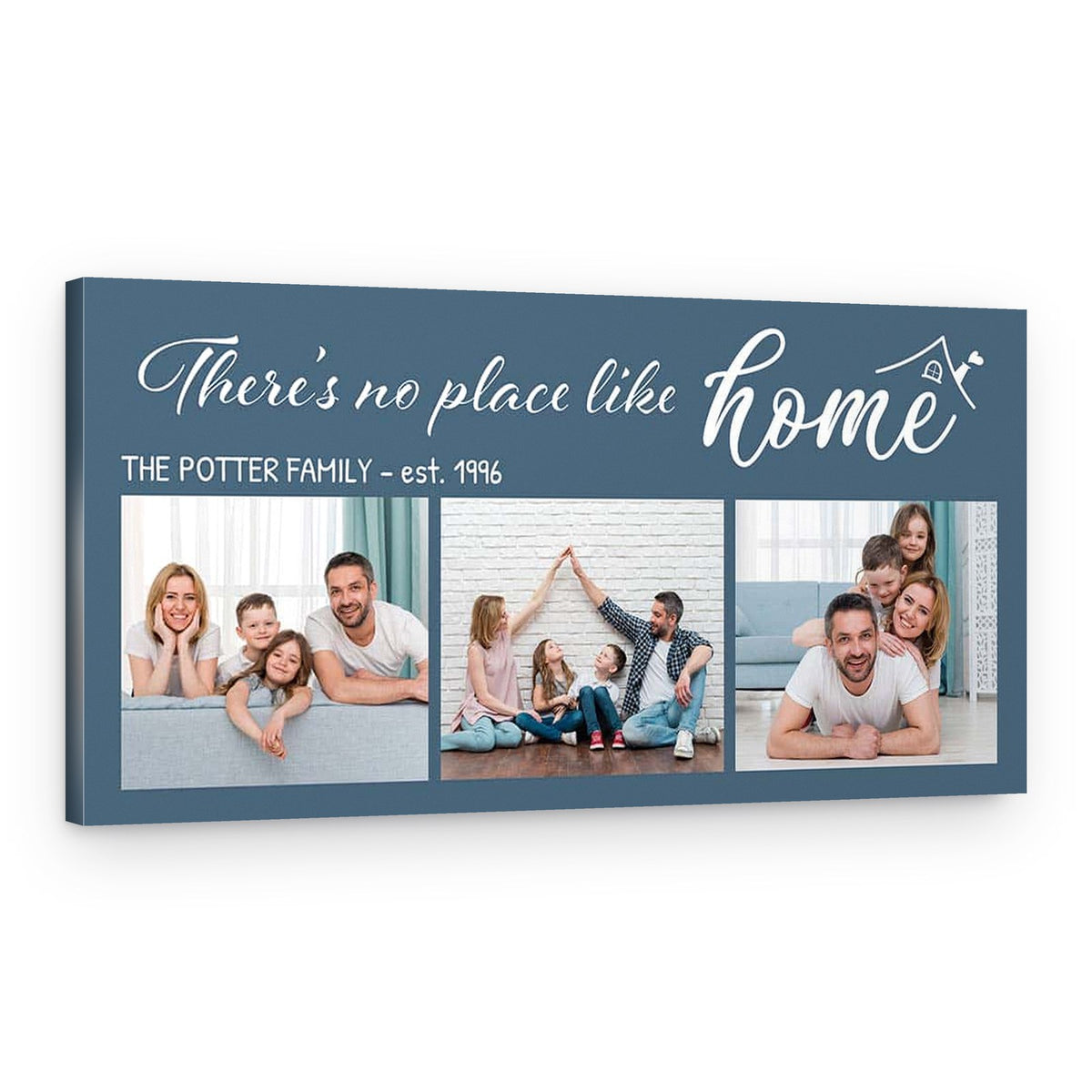 There Is No Place Like Home Personalized Canvas Print – Canvas Print