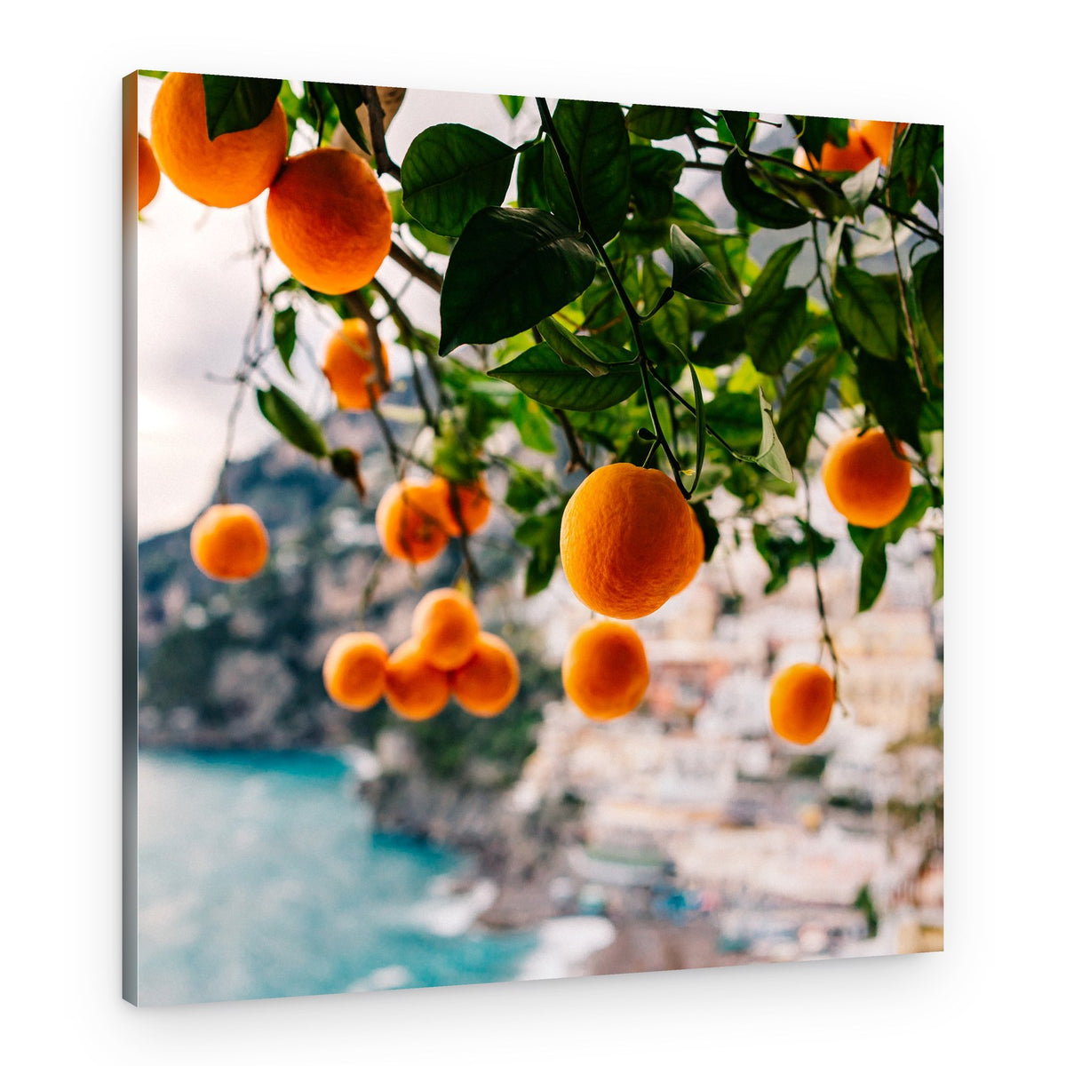 Vibrant Oranges Positano View – Canvas Print