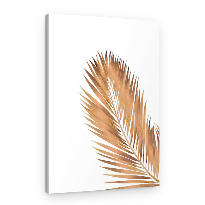 Golden Palm Leaf – Canvas Print