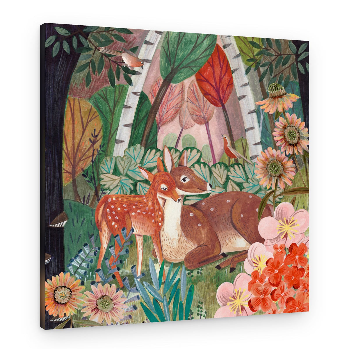 Deer in the forest – Canvas Print