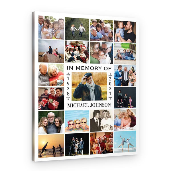In Memory Of Collage Photo Canvas Print