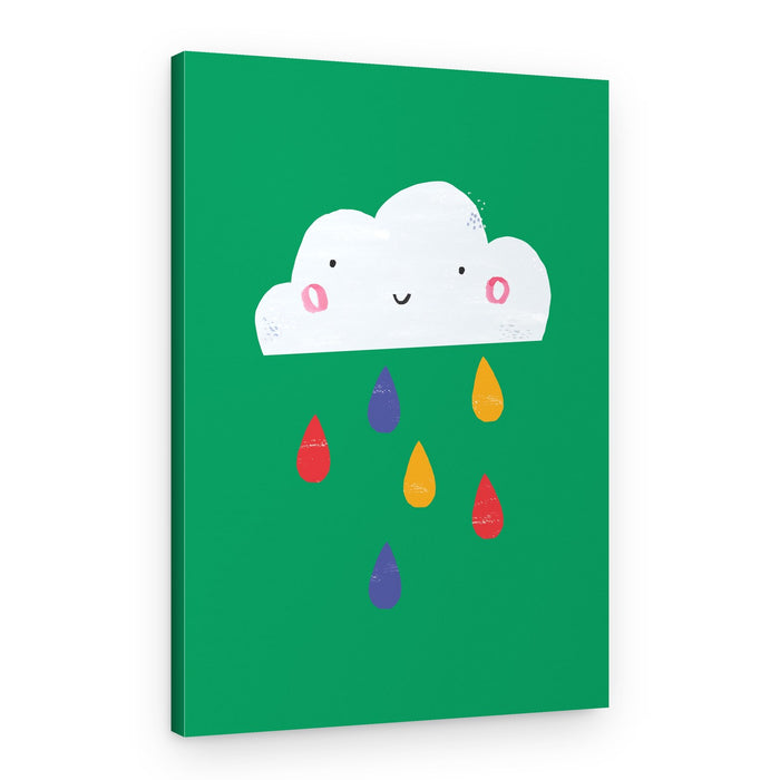 Smiling Cloud Raindrops – Canvas Print
