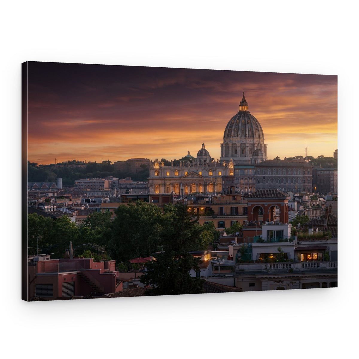 St Peter's Golden Sunset – Canvas Print