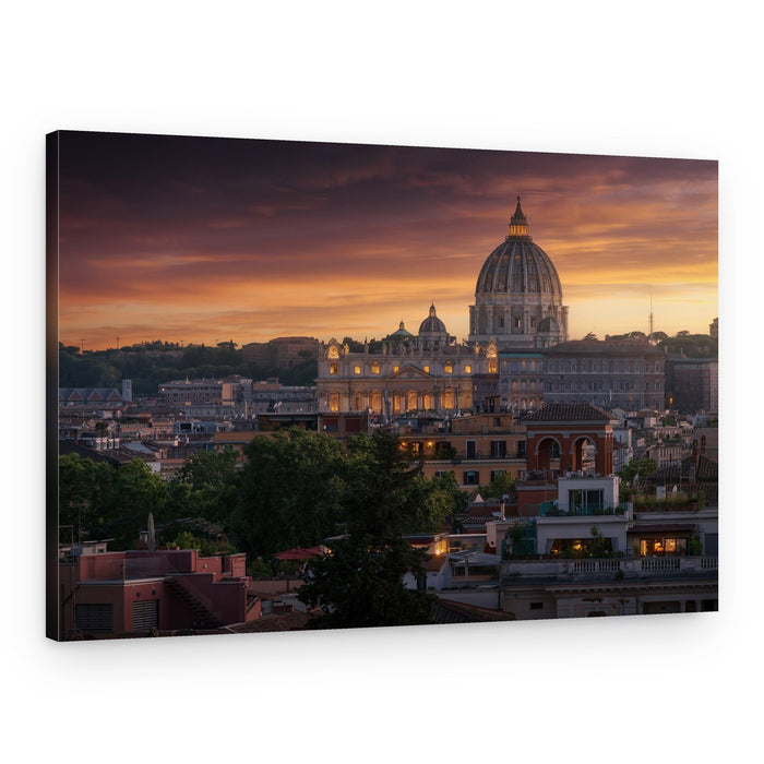 St Peter's Golden Sunset – Canvas Print