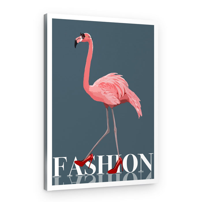 Fashion Flamingo Heels – Canvas Print