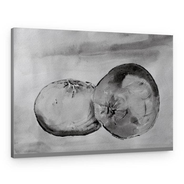 Monochrome Citrus Halves – Canvas Print