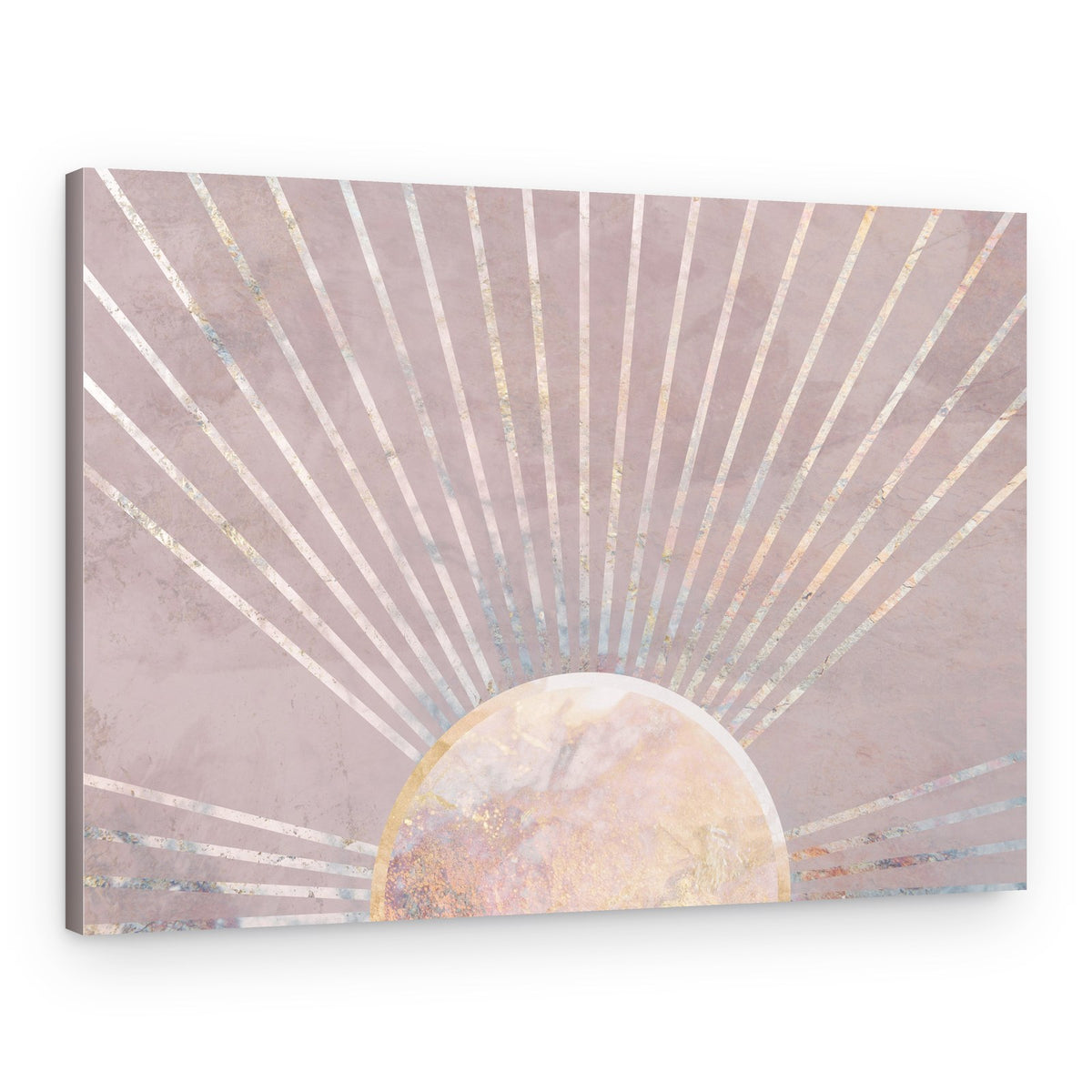 Modern Blush Sunburst – Canvas Print