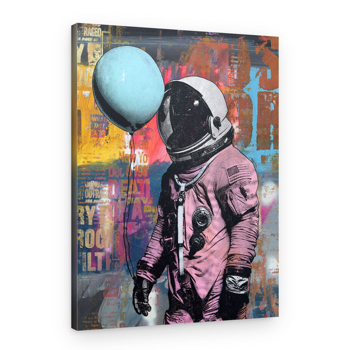 Urban Astronaut With Balloon – Canvas Print