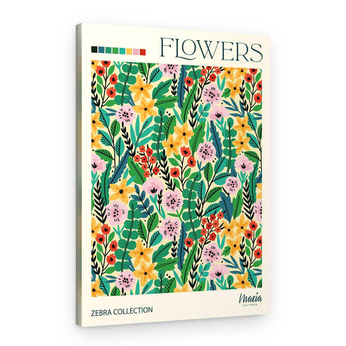 Vibrant Floral Pattern – Canvas Print