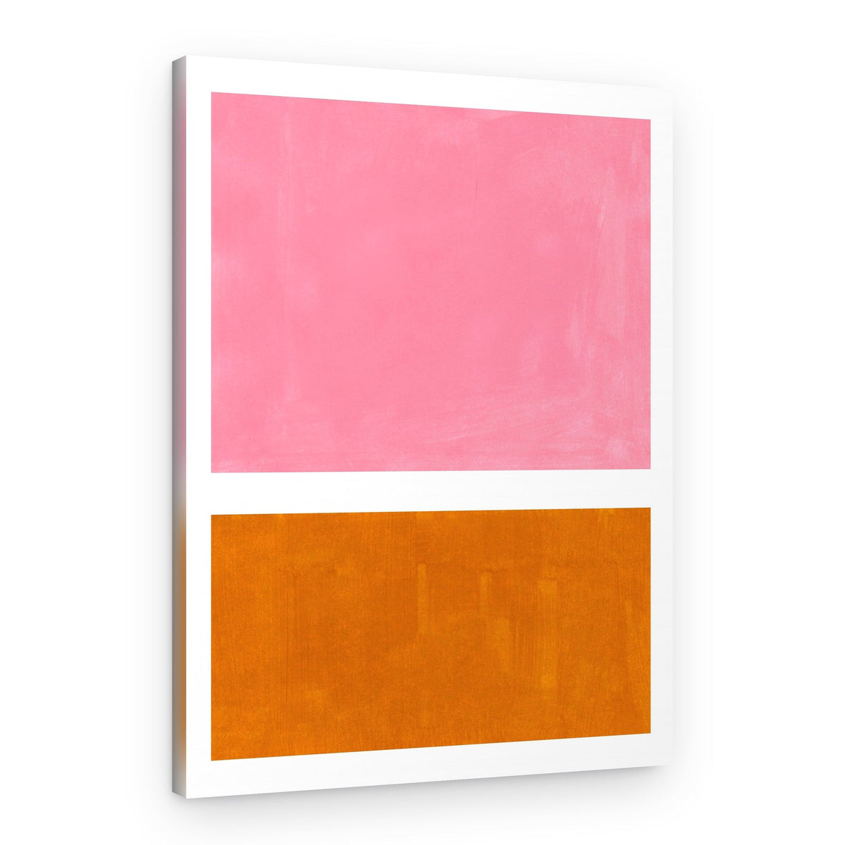 Pink Orange Abstract Blocks – Canvas Print