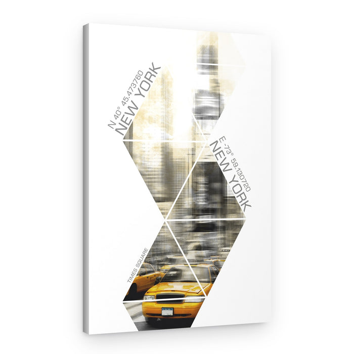 Modern Art TIMES SQUARE Coordinates – Canvas Print