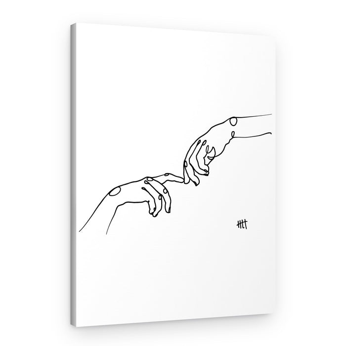 Minimalist Hand Touch – Canvas Print
