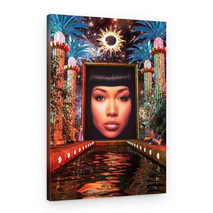 Cosmic Temple Portrait – Canvas Print