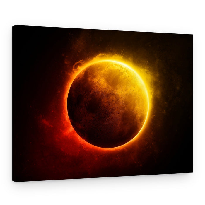 Fiery Cosmic Eclipse – Canvas Print