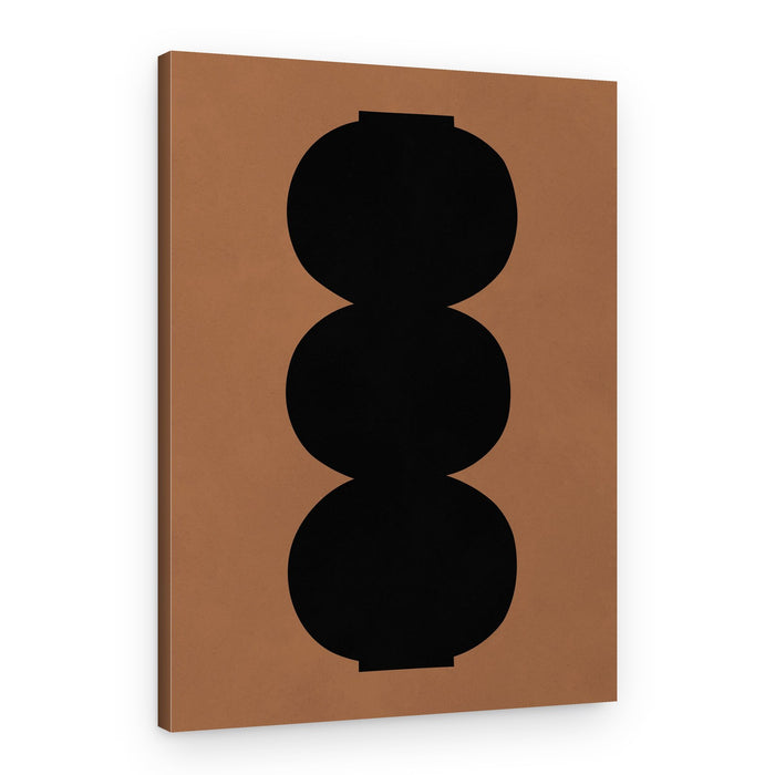 Black Minimalist Vases – Canvas Print