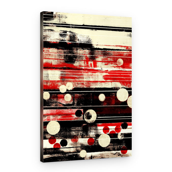 Bold Abstract Red Circles – Canvas Print