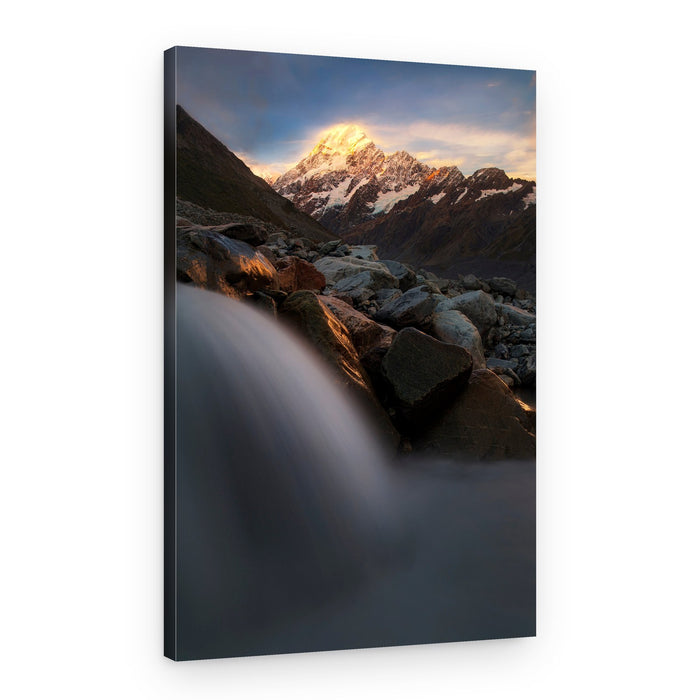 Alpine Stream Sunrise – Canvas Print