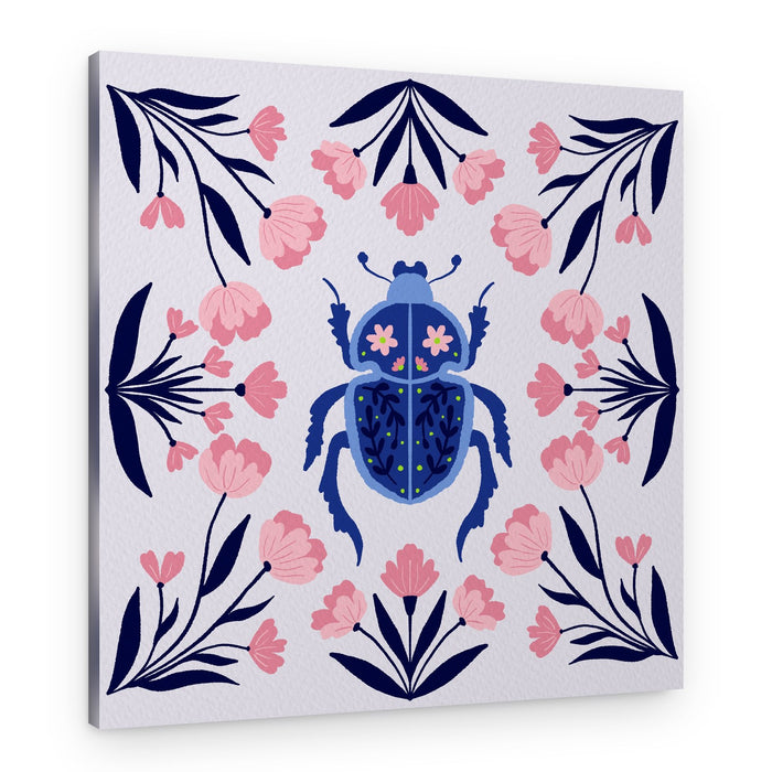 Decorative Floral Car – Canvas Print
