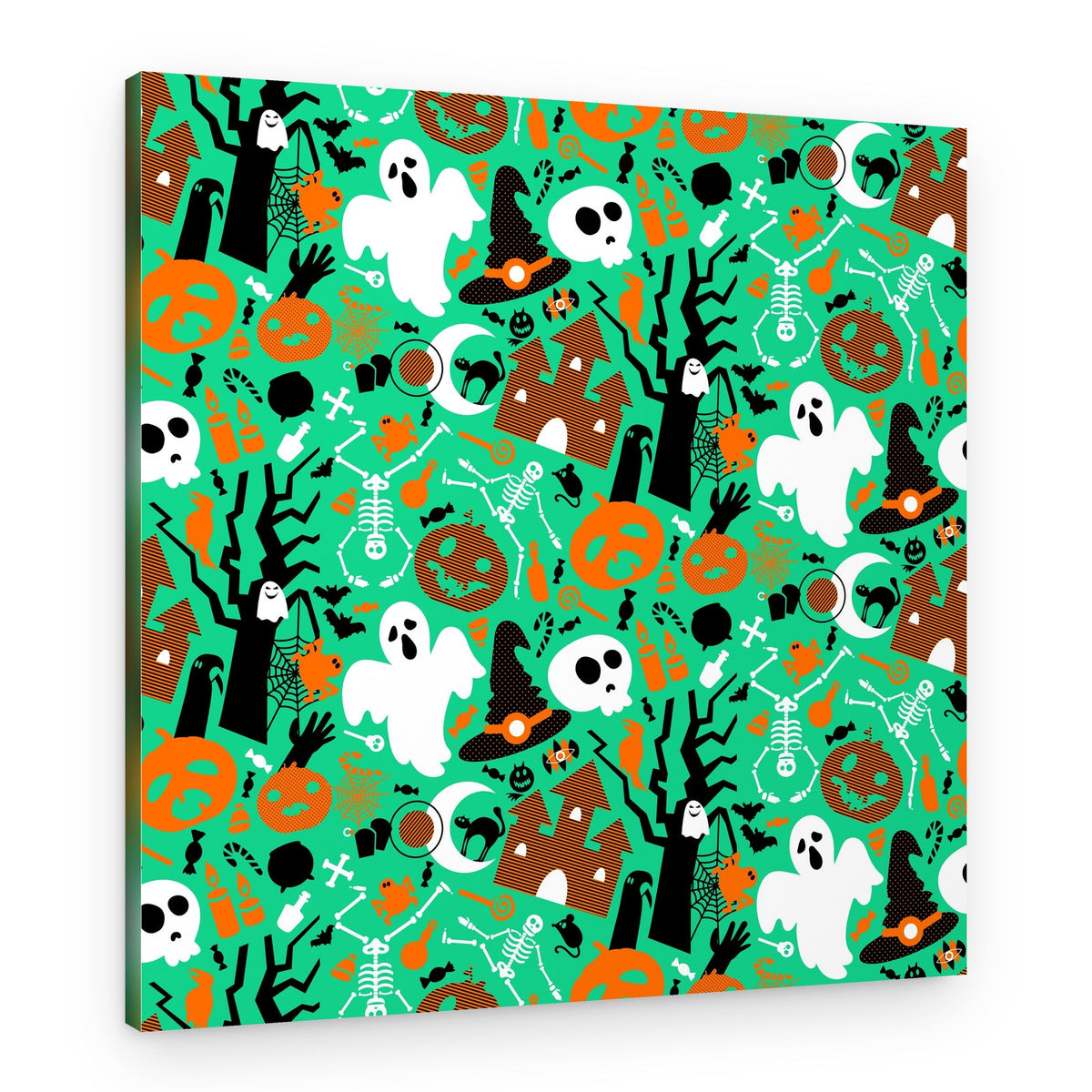 Spooky Halloween Pattern – Canvas Print