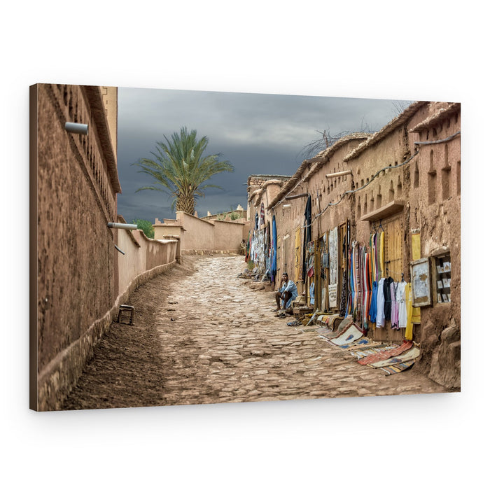 Moroccan Market Street – Canvas Print