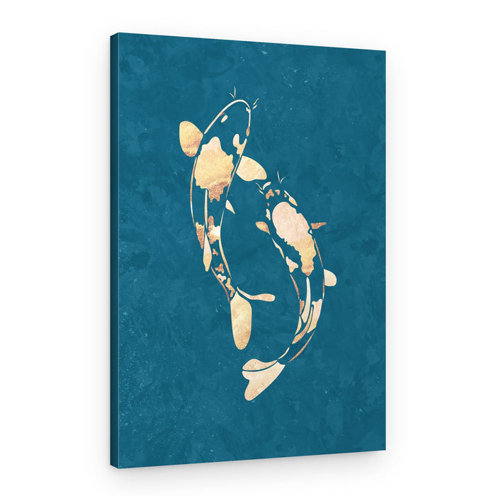 Golden Koi Harmony – Canvas Print